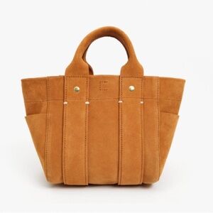 Clare V. Petite Box Tote - Tan suede leather small tote - new without tags